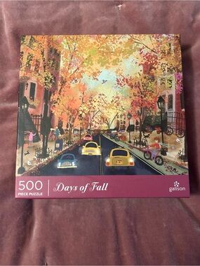 Galison Days of Fall 500 Piece Jigsaw Puzzle